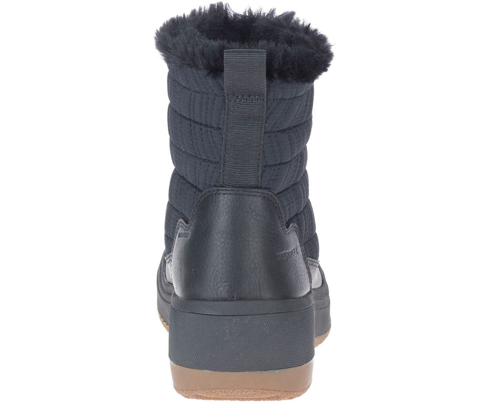 Merrell Boots Black - Haven Bluff Polar Waterproof - Womens 46SOZAQEY